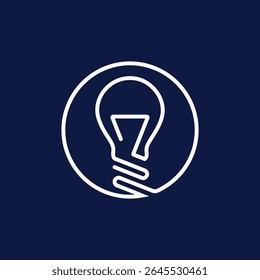 light bulb abstract logo modern style