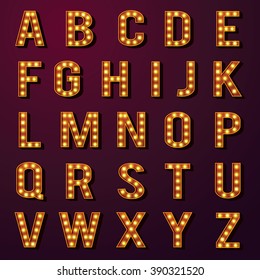 Light Bulb Alphabets Set