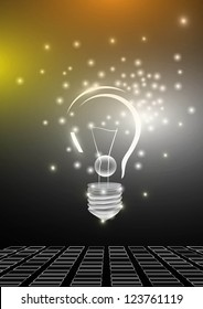 Light bulb background abstract