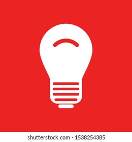 Light bulb and background as icon