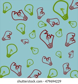 light bulb background vector