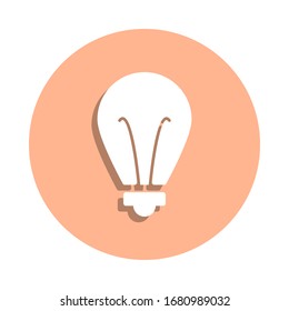 Light bulb badge icon. Simple glyph, flat vector of web icons for ui and ux, website or mobile application