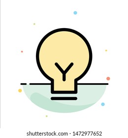 Light, Bulb, Basic, Ui Abstract Flat Color Icon Template