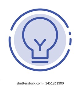 Light, Bulb, Basic, Ui Blue Dotted Line Line Icon