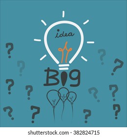 light bulb the big idea concept