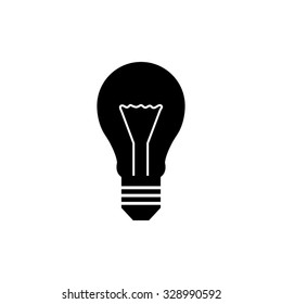 Light bulb - black vector icon
