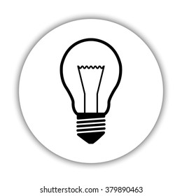 Light bulb  - black vector icon