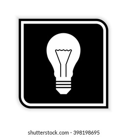 Light bulb  - black vector icon