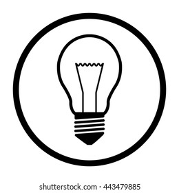 Light bulb  - black vector icon