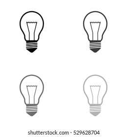 Light bulb  - black vector icon