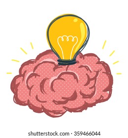 light bulb in brain
