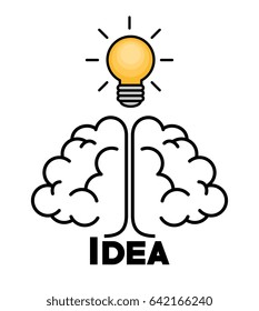 Light bulb and brain design.