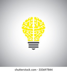 light bulb brain icon