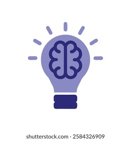 Light Bulb with Brain Inside for Creative Thinking