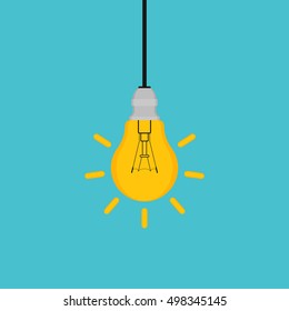 Light bulb, Bright idea concept - Vector