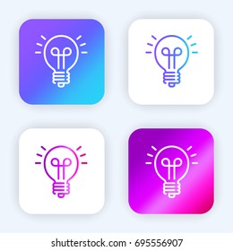 Light bulb bright purple and blue gradient app icon