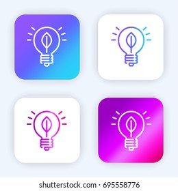 Light bulb bright purple and blue gradient app icon