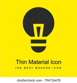 Light bulb bright yellow material minimal icon or logo design