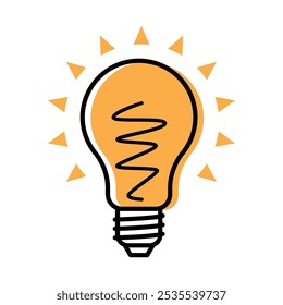 Light bulb with burst of light
