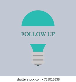 Light bulb. Business illustration with the inscription:follow up
