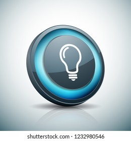 Light Bulb button illustration