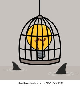 Light bulb in cage