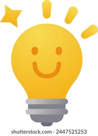 Light bulb Cartoon idea icon