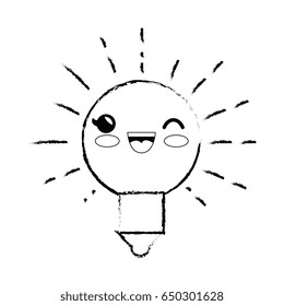 light bulb cartoon smiley