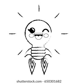 light bulb cartoon smiley