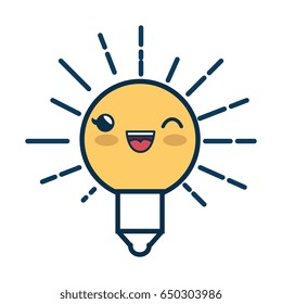 light bulb cartoon smiley