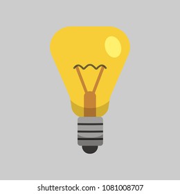 Light bulb in cartoon style. Idea illustration.