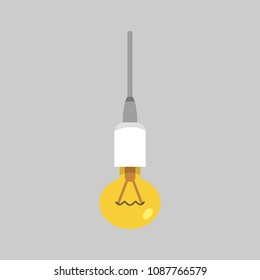 Light bulb in cartoon style. Idea illustration.
