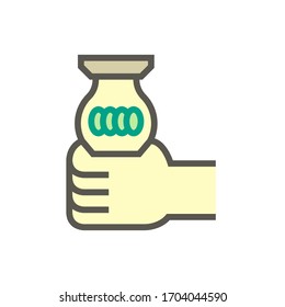 Diseño de iconos vectoriales de cambio de bombilla para elemento de diseño gráfico de problemas domésticos, trazo editable.