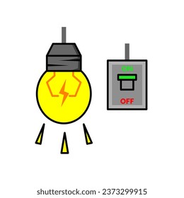 diseño de caracteres de bombilla con el concepto de energía natural y ahorro de energía