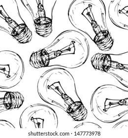 light bulb (classic light bulb) drawn lamp pattern 