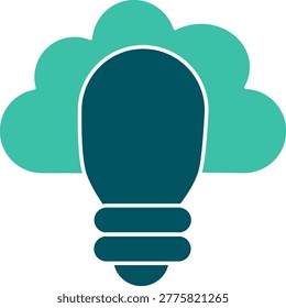 Light bulb with cloud for imagination