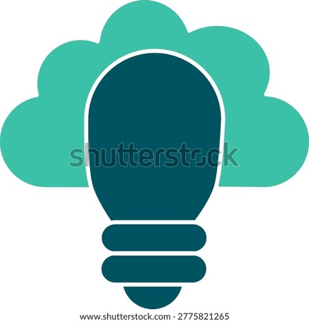 Light bulb with cloud for imagination