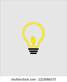 Una bombilla de luz con un símbolo de café dentro de la bombilla. Vector de icono de la bombilla. idea de símbolo de ilustración