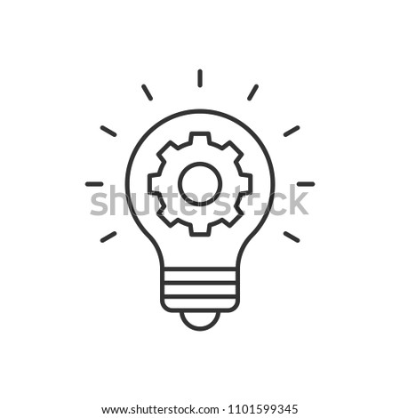 Light bulb and cog inside