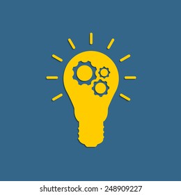 Light bulb with cogwheels