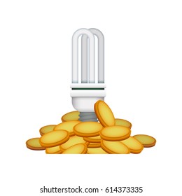 light bulb coins fluorescent