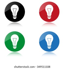 Light bulb - color vector icon