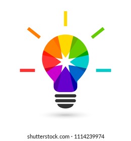 Light bulb and color wheel design 