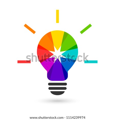 Light bulb and color wheel design 