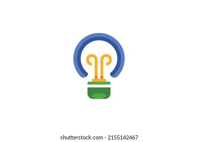 Light Bulb Colored Logo Vector