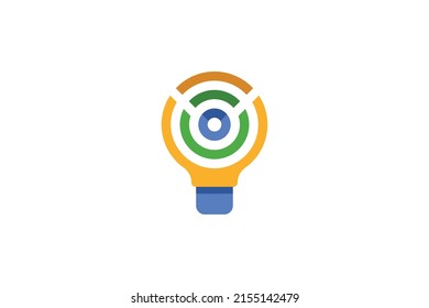 Light Bulb Colored Logo Vector