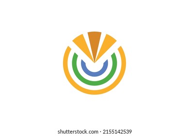 Light Bulb Colored Logo Vector