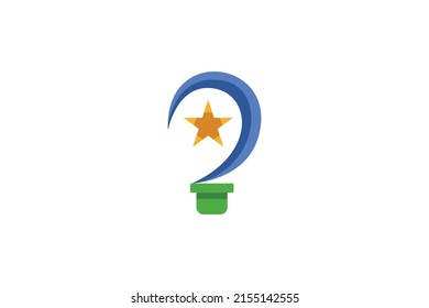 Light Bulb Colored Logo Vector