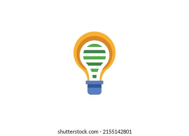 Light Bulb Colored Logo Vector