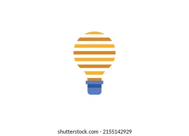 Light Bulb Colored Logo Vector